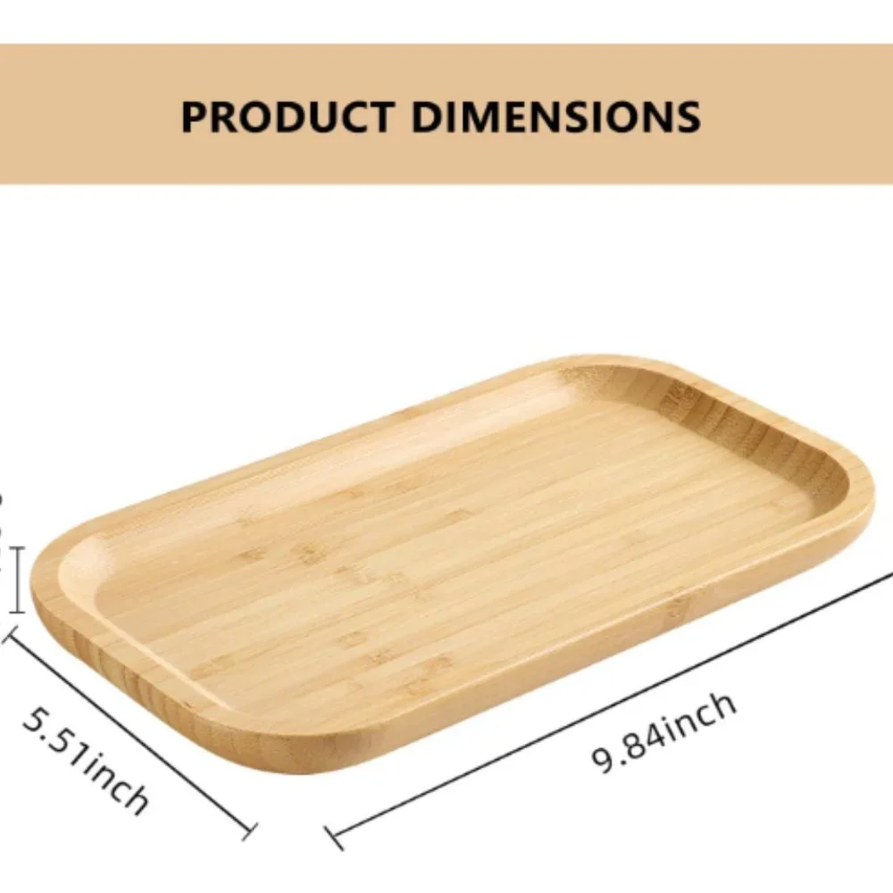 Bamboo Vanity Tray - Bathroom AccessoryTray - Countertop Organizer